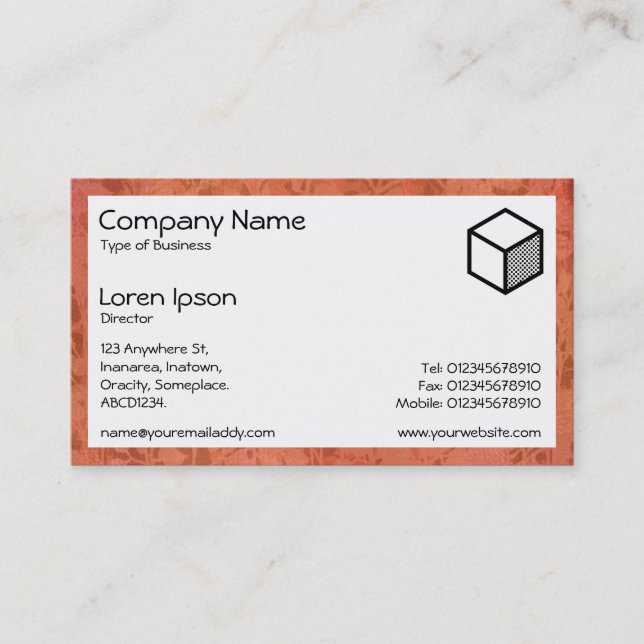 Rectangle - Imprint of Flowers Business Card (Front)