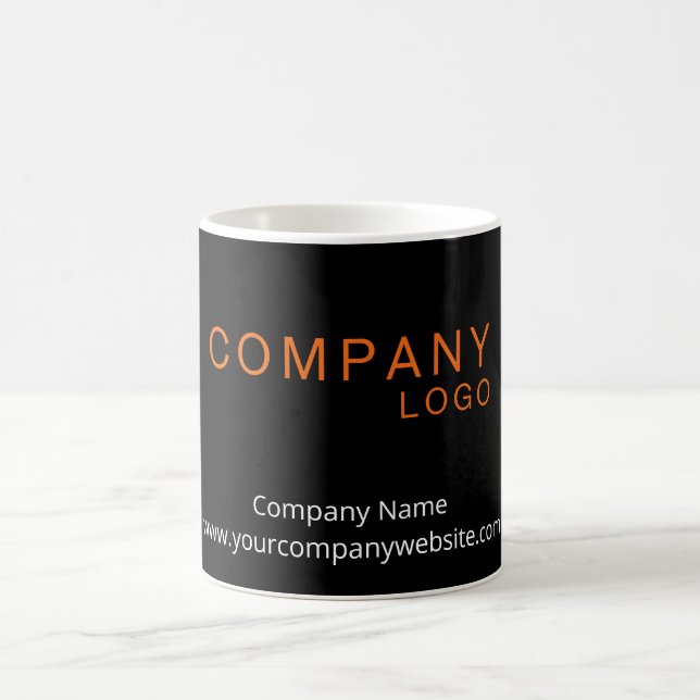 RECTANGLE LOGO BUSINESS COMPANY BRANDED BLACK COFFEE MUG (Center)