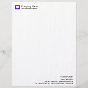 Rectangle Logo - Purple Personalized Letterhead