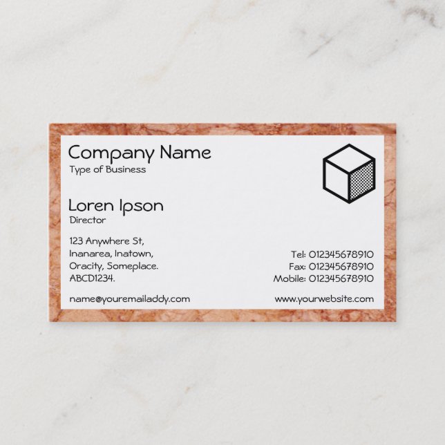 Rectangle - Marble 02 Business Card (Front)