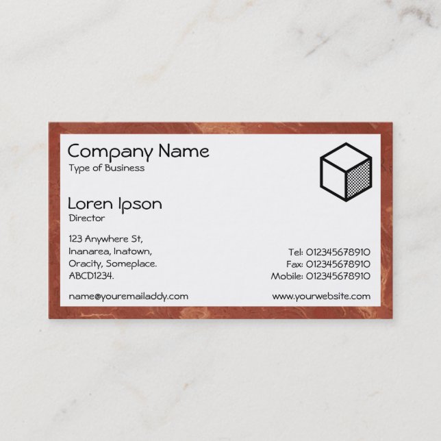 Rectangle - Marble Business Card (Front)
