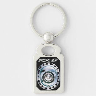 Rectangle Metal RX-8 Keychain