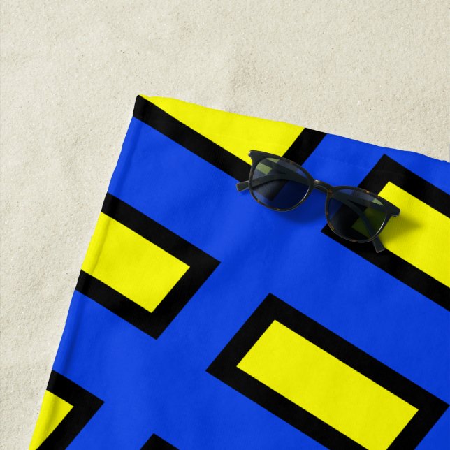 Rectangle Pattern Beach Towel (In Situ)