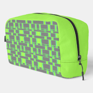 Rectangle Pattern Grey 15 Dopp Kit