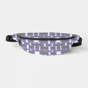 Rectangle Pattern Grey 4 Bum Bags