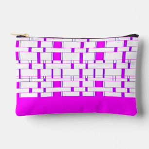 Rectangle Pattern White 6 Accessory Pouch