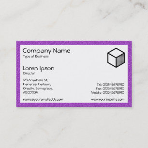 Rectangle - Purple Plastic Business Card