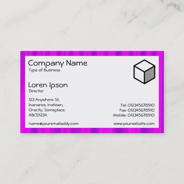 Rectangle - Purple Satin Business Card (Front)