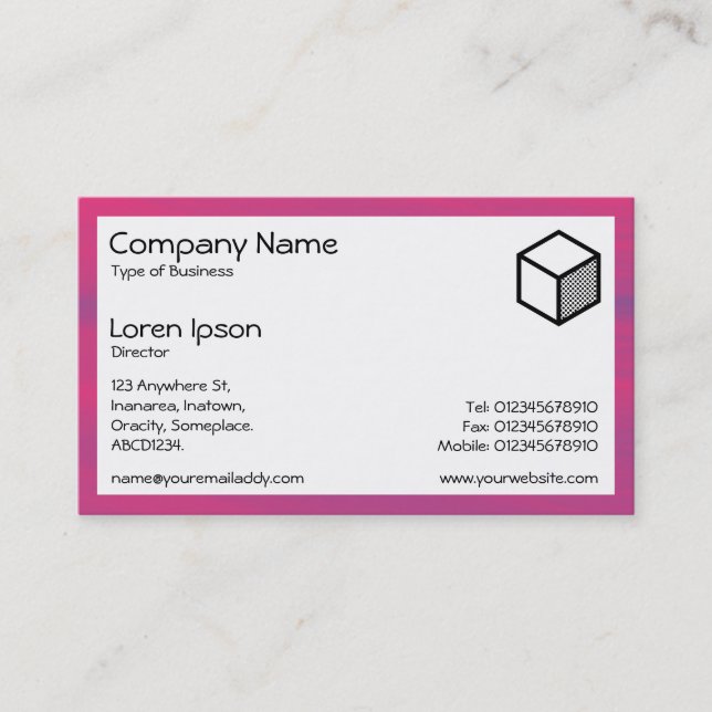 Rectangle - Red Clouds Business Card (Front)