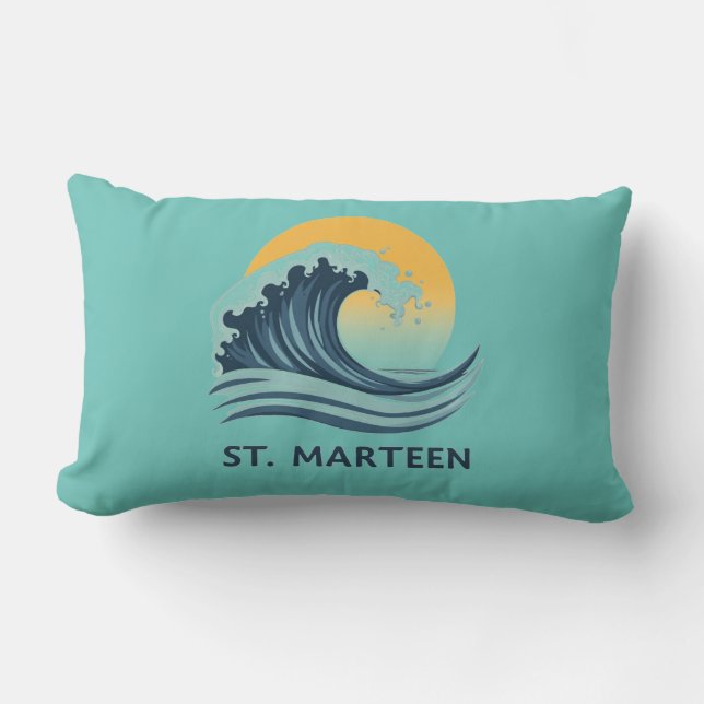 Rectangle Saint-Martin Wave Pillow (Front)