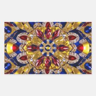 Rectangle sticker with Colombia Colours