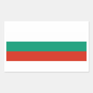 Rectangle sticker with Flag of Bulgaria