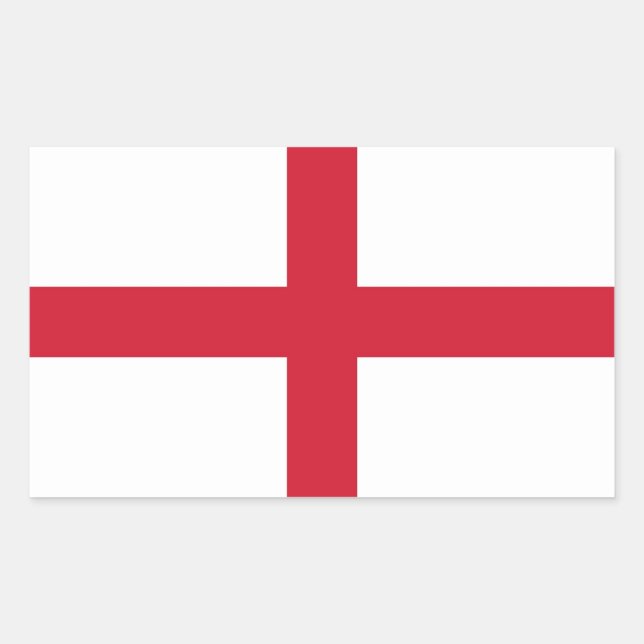 Rectangle sticker with Flag of England (Front)