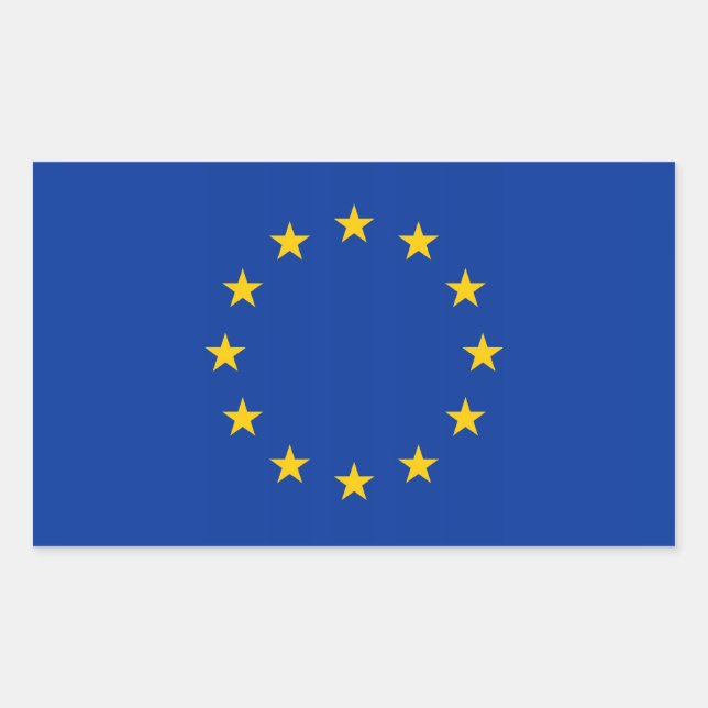 Rectangle sticker with Flag of European Union (Front)