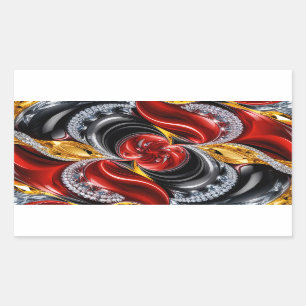 Rectangle sticker with German Colours