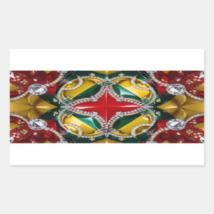 Rectangle sticker with Los Angeles Colours