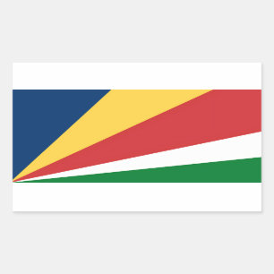 Rectangle sticker with Seychelles Colours