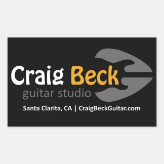 Rectangle Stickers | Craig Beck Guitar Studio