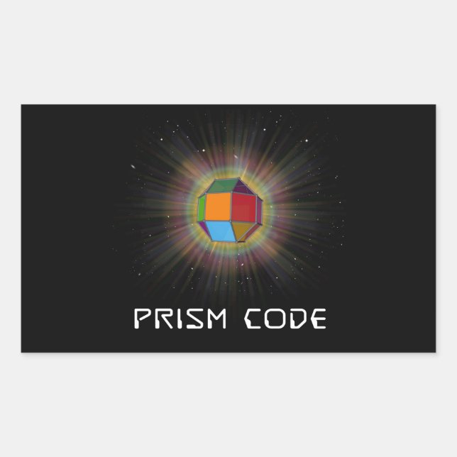 Rectangle Stickers, Glossy, 4.5 x 2.7" PRISM UFO Rectangular Sticker (Front)