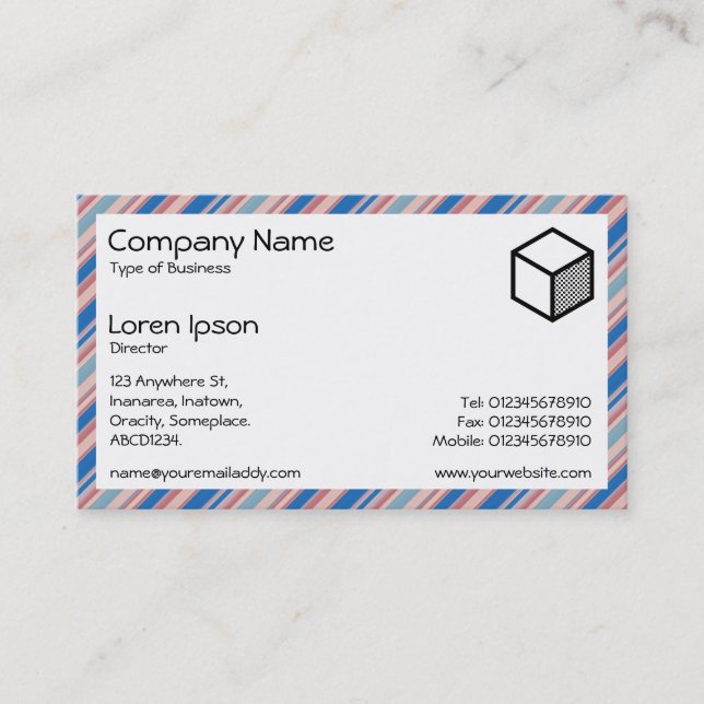 Rectangle - Stripes 310515 (011) Business Card (Front)