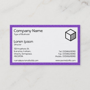 Rectangle - Violet Plastic Business Card