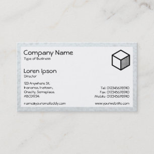 Rectangle - White Bubbles Business Card