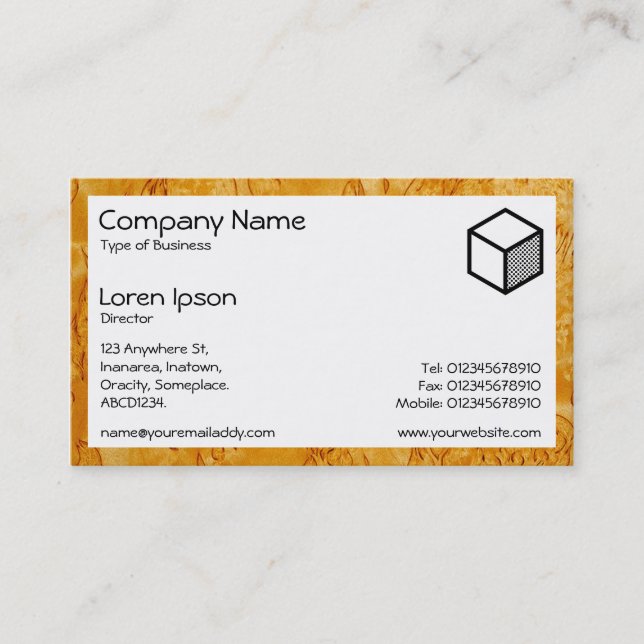 Rectangle - Wood 03 Business Card (Front)