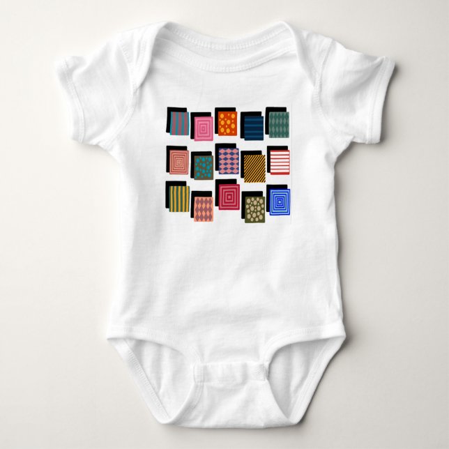 Rectangles and Shadows Baby Bodysuit (Front)