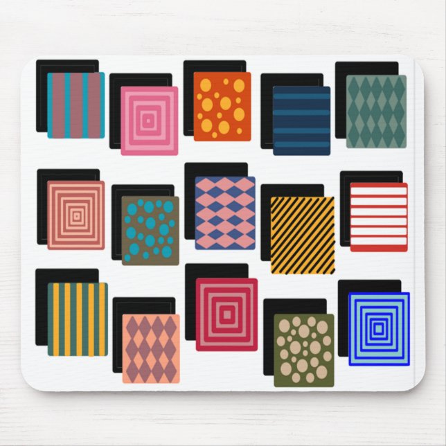 Rectangles and Shadows Mouse Pad (Front)