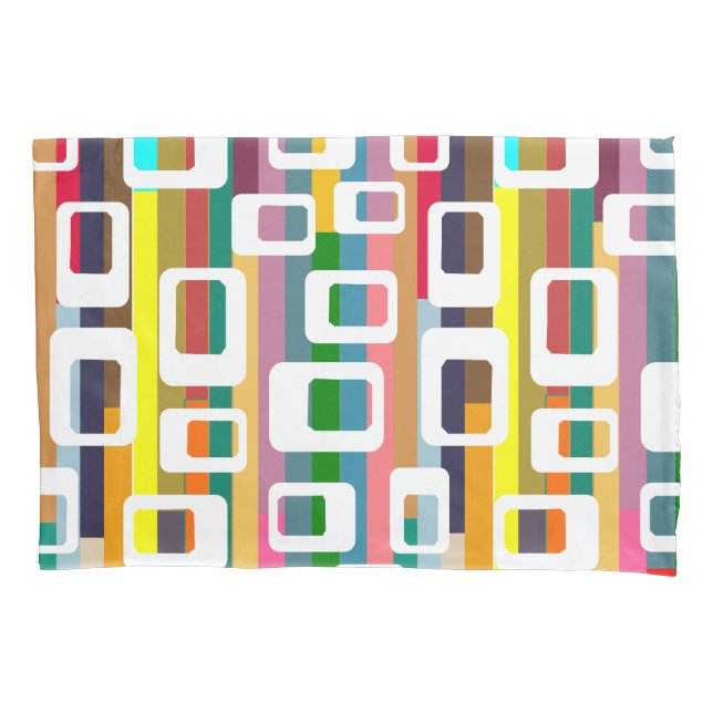 Rectangles and Stripes  Pillowcase (Front)