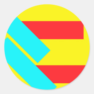 Rectangles Classic Round Sticker