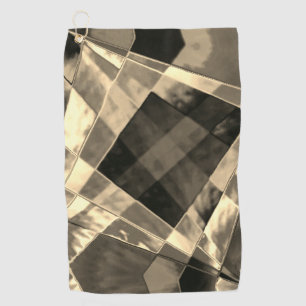 Rectangles inclined in tones timber or beige? golf towel