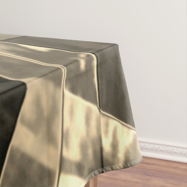 Rectangles inclined in tones timber or beige? tablecloth (In Situ)