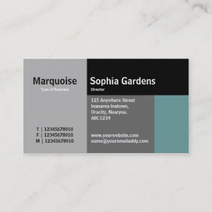Rectangles - Ocean Green Business Card