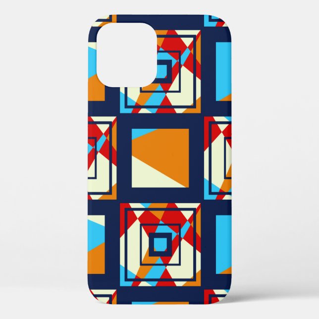 Rectangles of colourful pieces. Trendy seamless pa Case-Mate iPhone Case (Back)