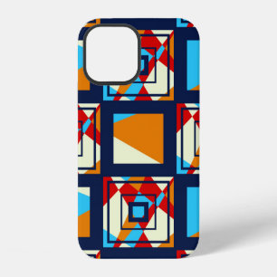 Rectangles of colourful pieces. Trendy seamless pa iPhone 12 Case