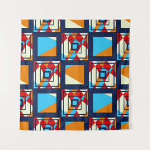 Rectangles of colourful pieces. Trendy seamless pa Tapestry