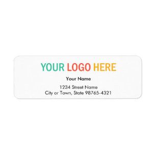 Rectangular company business logo return address