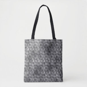 Rectangular forms of grey colour and dark spots tote bag