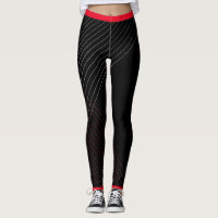 Rectangular Geometric Red Lines - Black Background