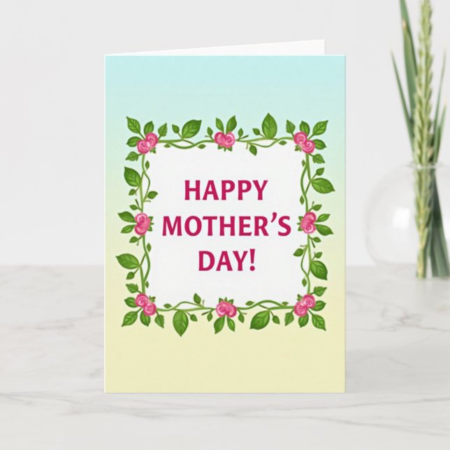 Rectangular Mothers Day Card (Front)