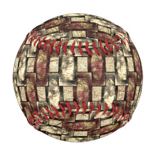 Rectangular pieces carved and spotted, golden red baseball