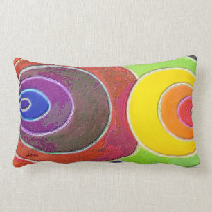 Rectangular Pillow Rainbow Spirals
