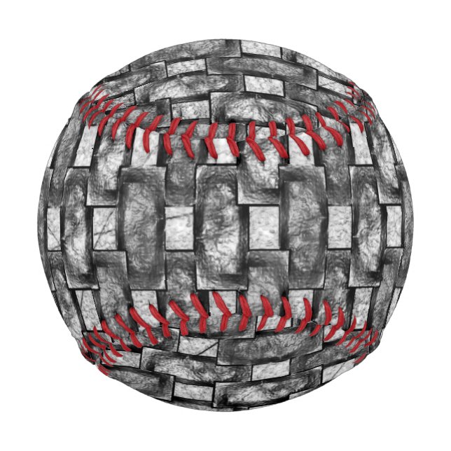 Rectangular plates carved and stained, black grey baseball (Front)