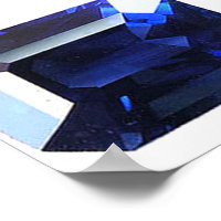 Rectangular Sapphire Blue