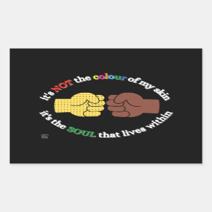 rectangular sticker "END RACISM"