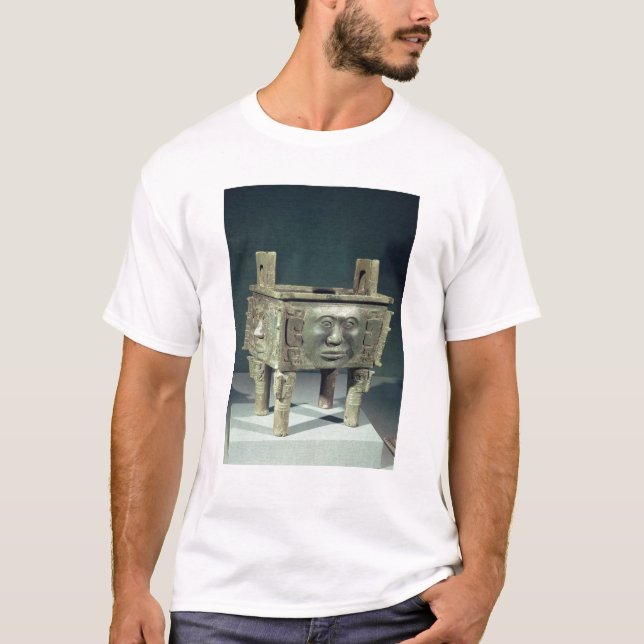 Rectangular 'ting' vessel with human faces T-Shirt (Front)