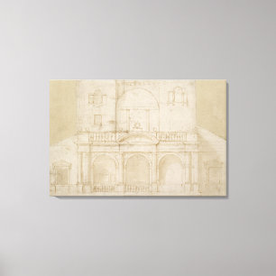 Recto: Architectural Design (Villa Madama) Canvas Print