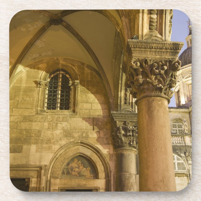 Rector's Palace Arches with Dubrovnik Cathedral Coaster (Front)