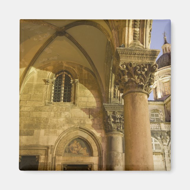 Rector's Palace Arches with Dubrovnik Cathedral Magnet (Front)